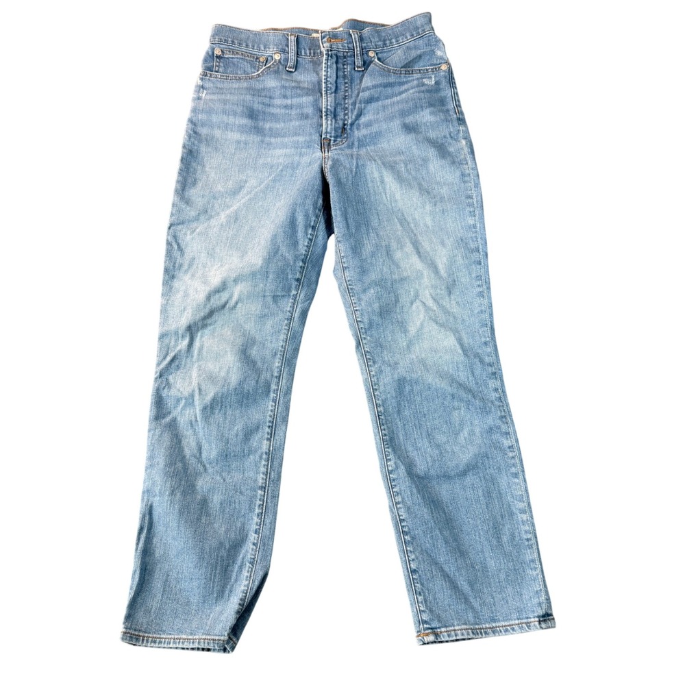 Madewell The Perfect Vintage Crop Jean Light Indigo Blue High Rise Denim 28
